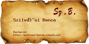 Szilvási Bence névjegykártya